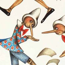 Pinocchio Print Italian Paper ~ Rossi Italy